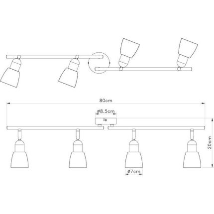 FE401-4 spot lampa 4xE14 FORMA CORMEL