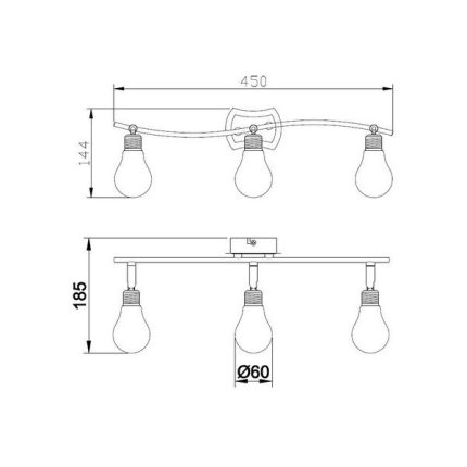 FG905-3 Spot lampa 3xG9 FORMA CORMEL