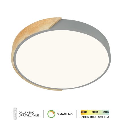 LED plafonska lampa F2811-16C GY+WD-Cormel-FORMA