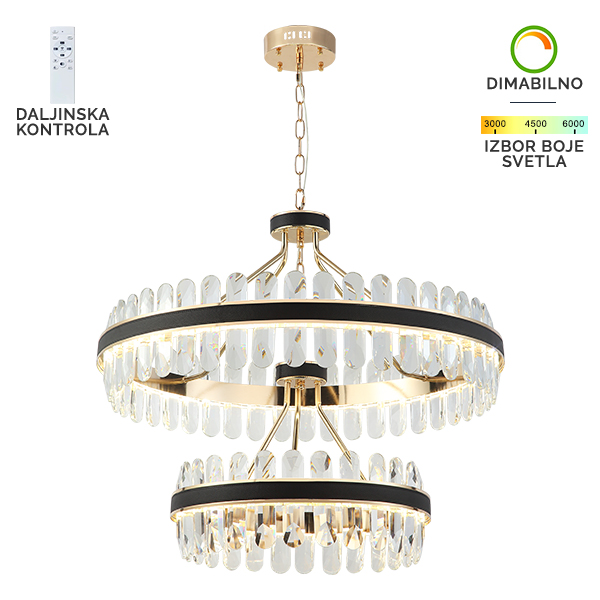 LED visilica KP4003-135V BK+GD-Cormel-FORMA LED visilica KP4003-135V BK+GD-Cormel-FORMA