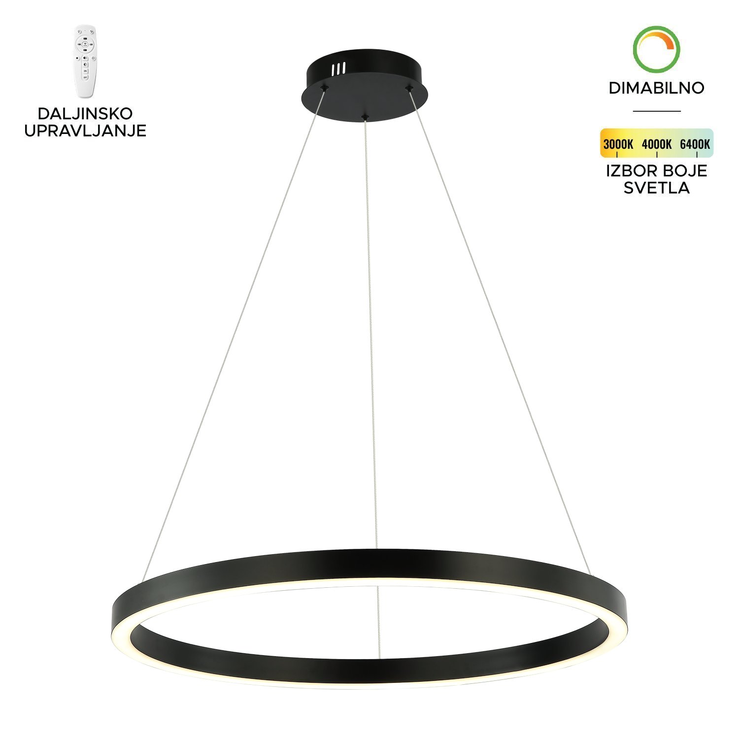 LED visilica F2048-56V BK-Cormel-FORMA