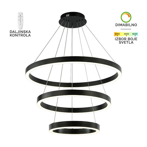 LED visilica F2048-130V BK-Cormel-FORMA