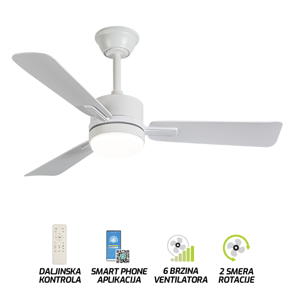 Plafonski ventilator sa svetiljkom FV3102-107 WH-Cormel-FORMA Plafonski ventilator sa svetiljkom FV3102-107 WH-Cormel-FORMA