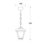 Viseći fenjer SICAR/ROBY BK - Slika 2