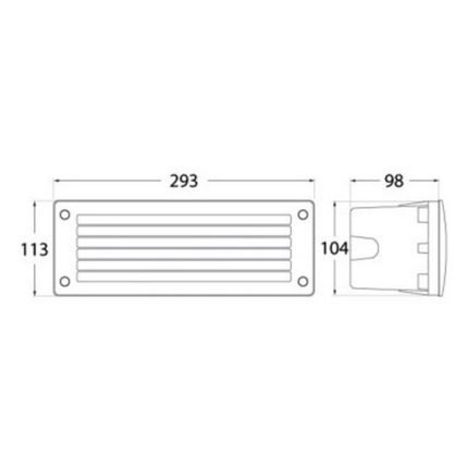 Ugradna LED lampa LETI 300 GL BK-Cormel-FORMA