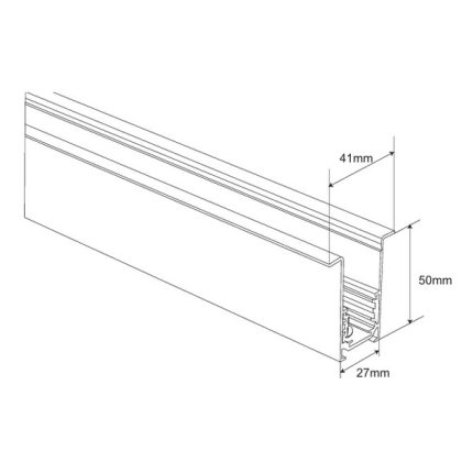 Ugradna magnetna šina 2M FMTU03-2 WH-Cormel-FORMA